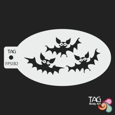 Tag Body Art Stencil Bats